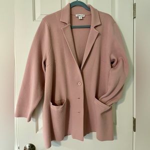Coldwater Creek Knit Boyfriend Jacket PXL Pink